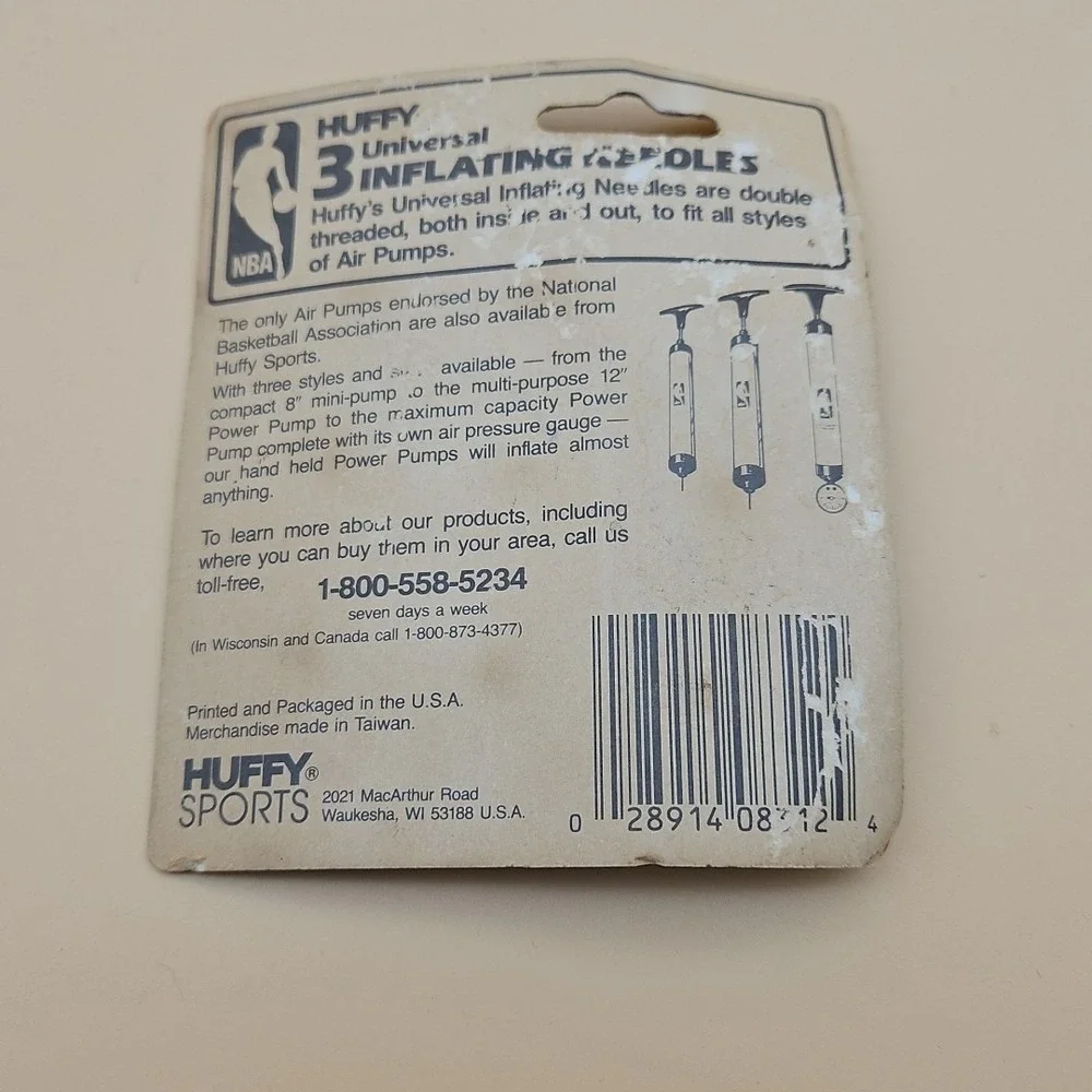 Vintage Huffy Inflating Needles New Deadstock Set Of 3 8312 Jordan Bird NBA